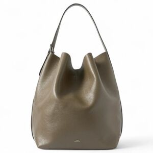 Toteme Designer New Taupe Leather Shoulder Bag Purse Italy